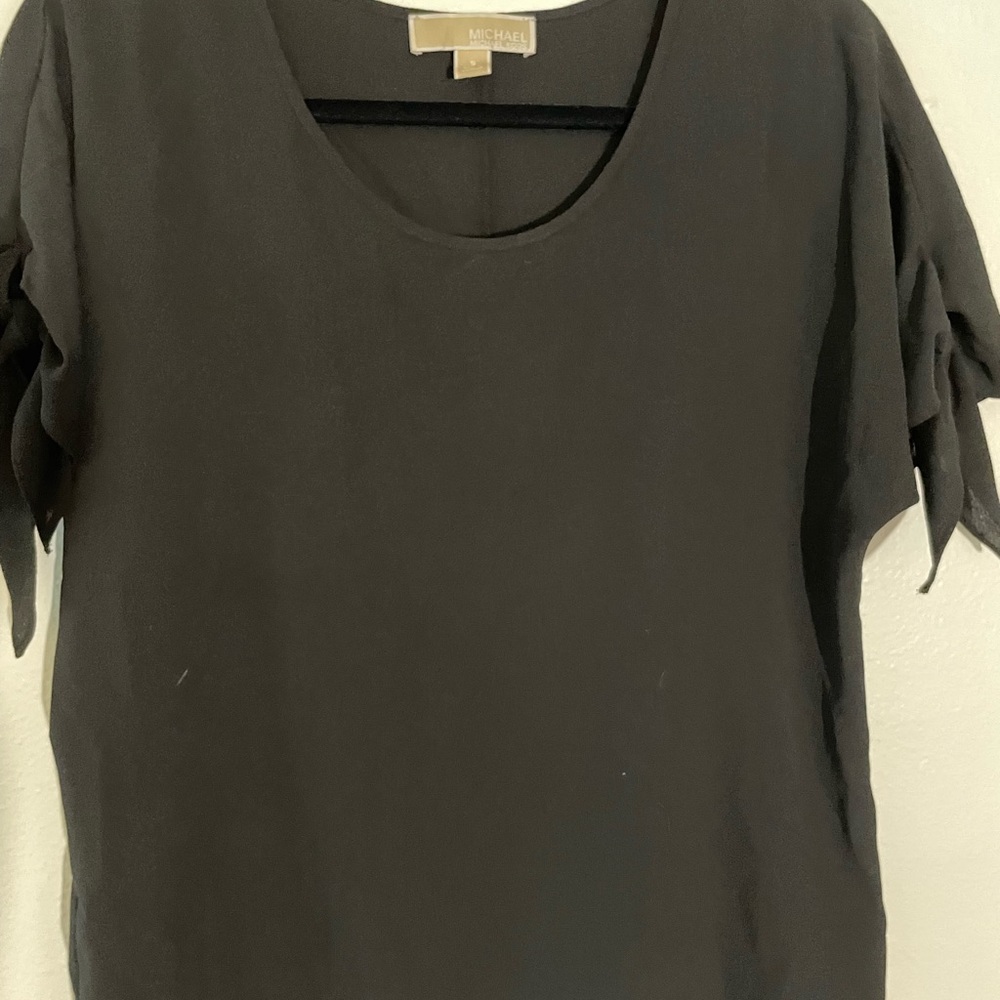 Sheer black blouse